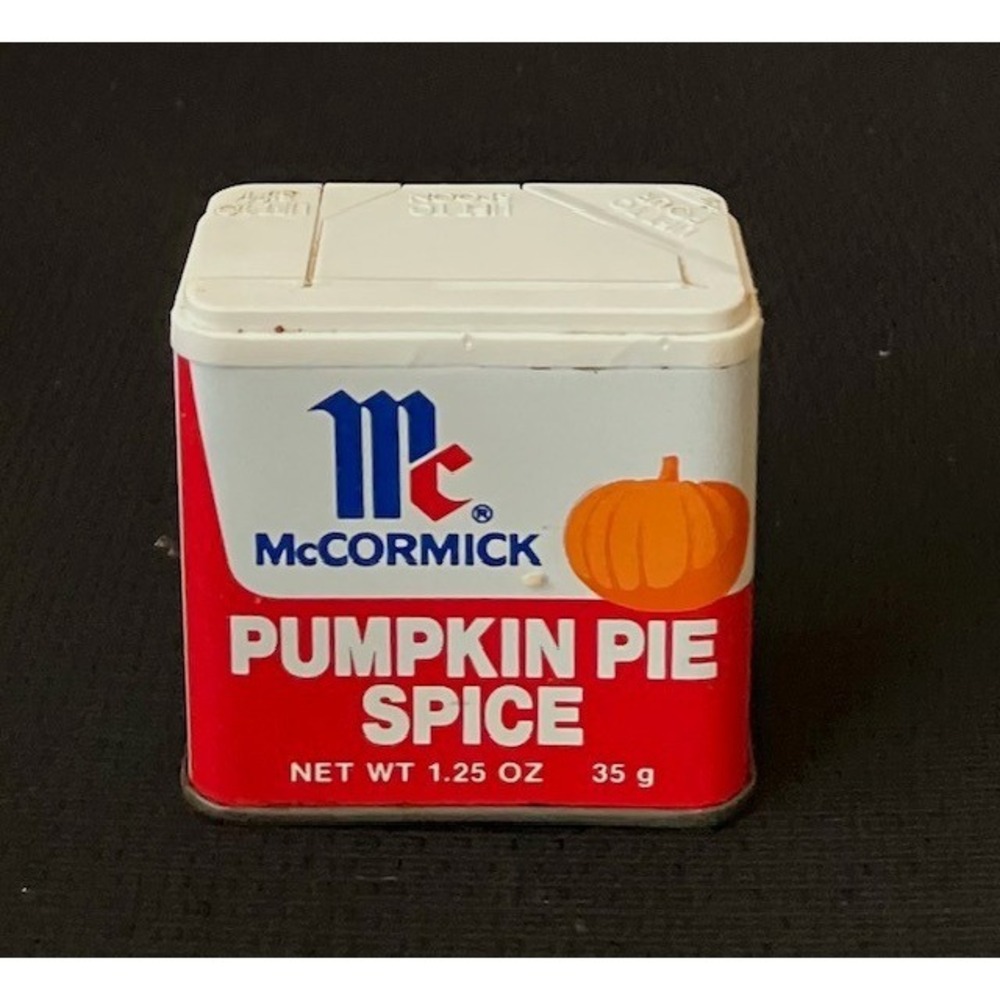 Vintage McCormick Pumpkin Pie Spice Tin Pumpkin Design  1.25 oz.